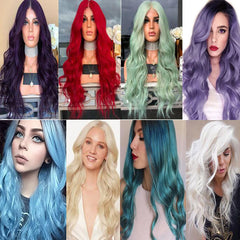 Peluca universal de cabeza completa, volumen medio y largo.