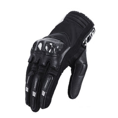 Guantes de moto de piel de oveja y fibra de carbono, equipamiento todoterreno para motociclistas.