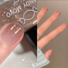 CandyMoyo Nagellackfrei, schnelltrocknend, langlebig, keine Farbverluste, weiß Herbst und Winter 1