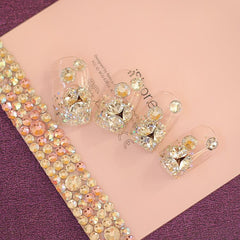 Gummierte 24 Stück French Nail Patch Fertigprodukte