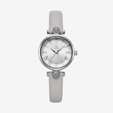 Reloj de señora con incrustaciones de diamantes y cristal floral