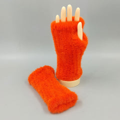 Guantes de invierno gruesos y cálidos de longitud media con muñequera