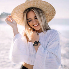 Reloj con correa de malla creativa