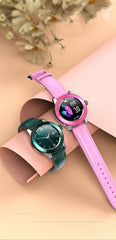 Reloj inteligente S09 para mujer, redondo, con pantalla táctil, IP67, resistente al agua, con recordatorio de llamadas