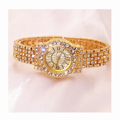 Volle Strass wasserdichte Uhr Schmuck Verschluss Armbanduhr