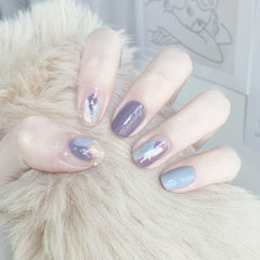 Parche de uñas 3D con diseño de colina roja de red, adhesivo de película de esmalte de uñas