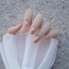 Parche de uñas 3D con diseño de colina roja de red, adhesivo de película de esmalte de uñas