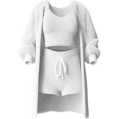 Conjunto de salón de 3 piezas de punto acogedor