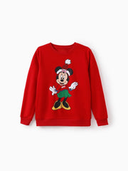 Sudadera navideña familiar con estampado de Mickey y sus amigos