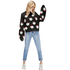 Fröhlicher Strickpullover mit weihnachtlichem Motiv