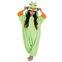 Von Grookey inspiriertes Pyjama-Kostüm