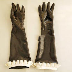 Guantes largos de encaje de látex estilo