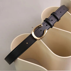 Gürtel aus echtem Rindsleder mit unregelmäßiger Schnalle