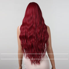 Peluca de ocho caracteres Liu Seaweed Rose Red Long Curl Hair Big Wave