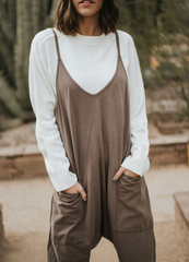 Lässiger Jumpsuit mit weitem Bein für Damen