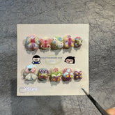 Blume Schmetterling trägt Nagel Patch