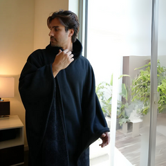 Manta con capucha extragrande de felpa