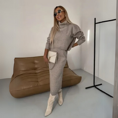 Conjunto de dos piezas de suéter y vestido