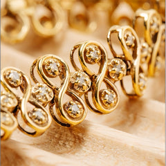 Reloj de cuarzo con diamantes de lujo antiguo de joyería