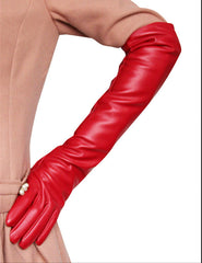 Manga protectora de brazo para guante de PU de cuero sintético con codo largo