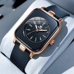 Simple Silicone Band Quartz Watch For Women