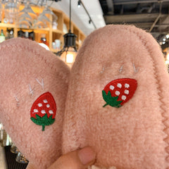 Guantes de ciclismo Winter Plus de terciopelo grueso y cálido con estampado de fresa