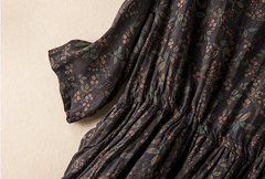 Vestido holgado estilo loco con cuello redondo y corte A