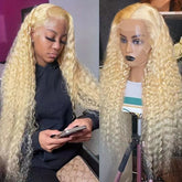 Modische lange lockige Haare flauschige Corn Curler Front Lace Chemiefaserperücke