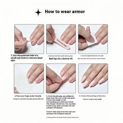 Armadura personalizada hecha a mano con acabado francés en almendra de alta calidad