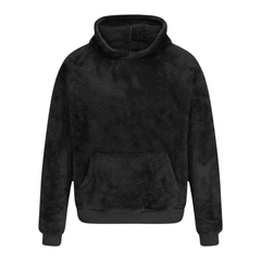 Suéter de felpa polar con bolsillo tipo canguro