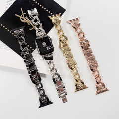 Adecuado para reloj con correa de metal de acero inoxidable con forma de corazón.