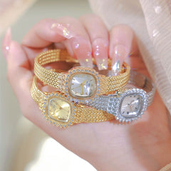 Reloj retro Lucky Small Square Wheat Mini