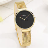 Wasserquarzuhr Mesh-Gürtel Casual Business Pointer Watch