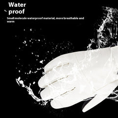 Skihandschuhe Männer und Frauen Winter Weiß Warm Radfahren Sport Touchscreen Fünf Finger