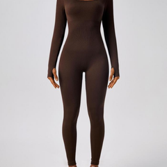 Seamless Full Length Long Sleeve Jumpsuit