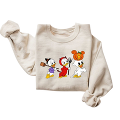Sudadera con estampado de patos de Halloween retro de los 90