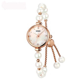 Fashionable All-match Elegant Quartz Watch Pearl Natural Stone Strap Bracelet Watch