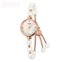 Fashionable All-match Elegant Quartz Watch Pearl Natural Stone Strap Bracelet Watch