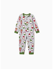 Conjunto de pijama familiar a juego con estampado de gnomos