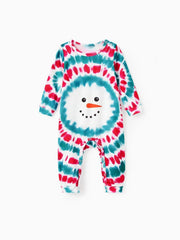 Passendes Weihnachtspyjama-Set für die ganze Familie mit Schneemann-Print