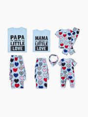 Passender Pyjama für die ganze Familie mit Textaufdruck