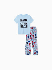 Passender Pyjama für die ganze Familie mit Textaufdruck