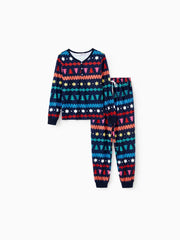 Conjunto de pijama navideño familiar a juego con árbol de Navidad y estrella Fair Isle