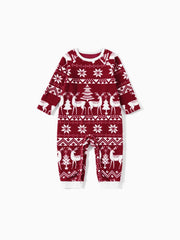 Conjuntos de pijama de manga larga con estampado navideño a juego para toda la familia