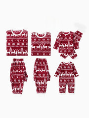 Conjuntos de pijama de manga larga con estampado navideño a juego para toda la familia
