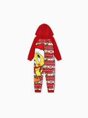 Pijama navideño familiar a juego con capucha de los Looney Tunes