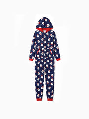 Conjunto de pijama familiar con capucha y estampado de Papá Noel