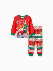 Conjunto de pijama navideño a juego para toda la familia con estampado de elfo