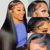 Peluca de cabello humano con encaje frontal