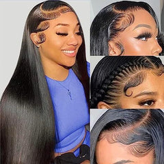 Peluca de cabello humano con encaje frontal